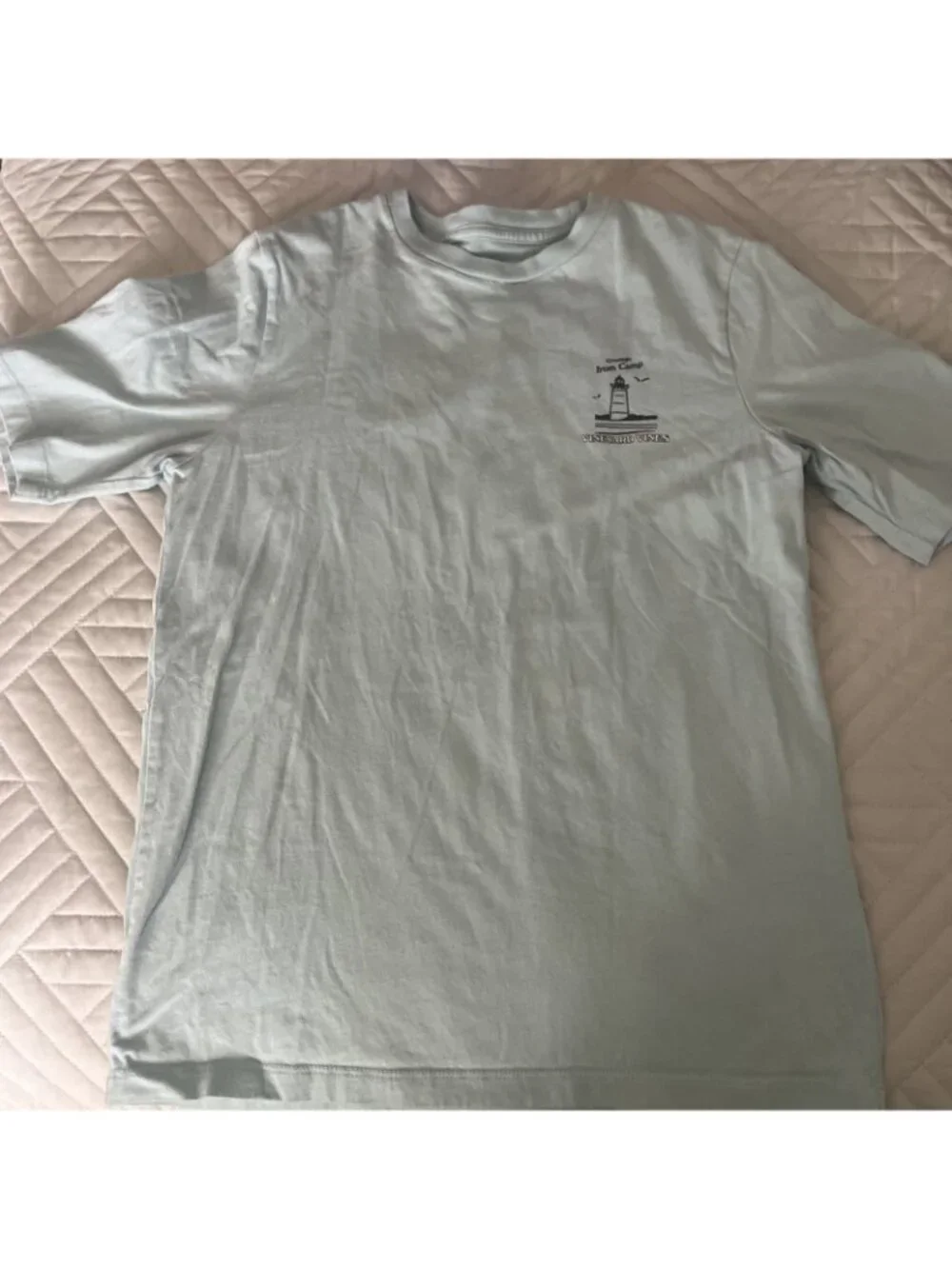 Vineyard Vines Kids Boys Sunset Sails Greetings From Camp Blue Tshirt Med 12-14